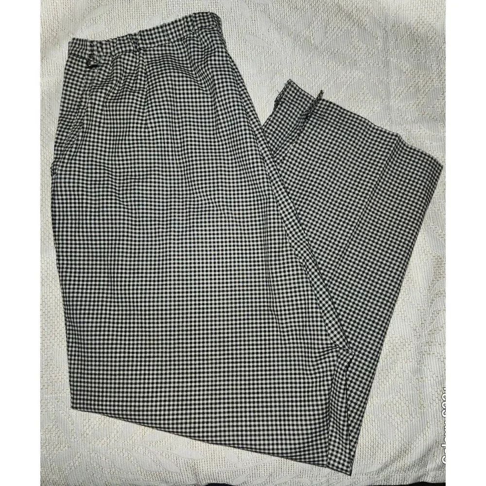 P22 Koret dress slacks, black and white check